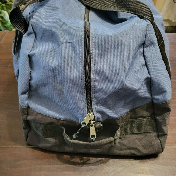 ROME Large 3-Pocket Duffle Bag 25x12" Blue Suitcase Gym Sport Carry-On Bag - Picture 5 of 10